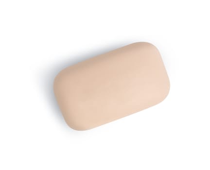 Fresh soap isolated on white background with clipping path