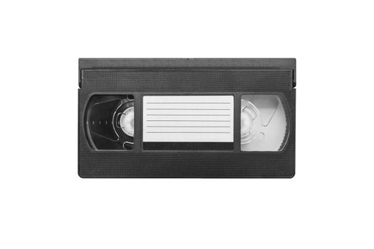 Large picture of an old Video Cassette tape on white background