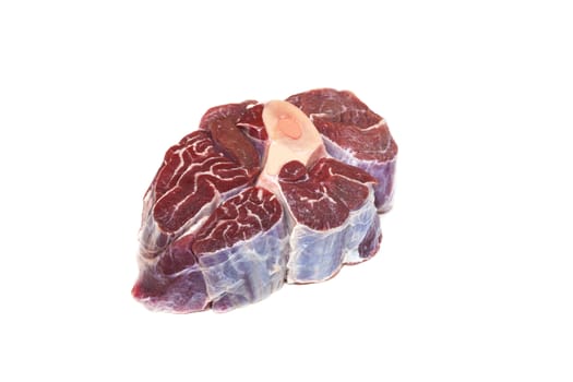 Steak beef with bone, isolated on white background
