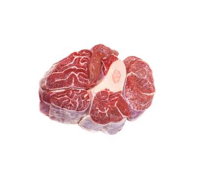 Steak beef with bone, isolated on white background
