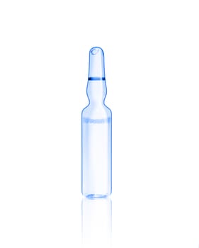 Medical ampoules drugs, medication isolated on white background