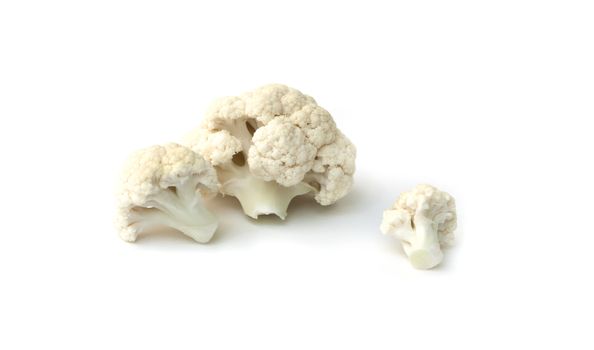 Fresh cauliflower cabbage vegetable on white background