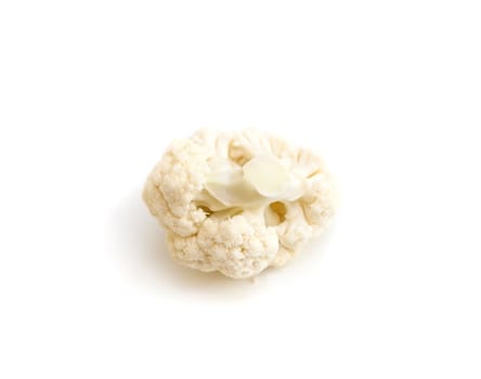 Fresh cauliflower cabbage vegetable on white background