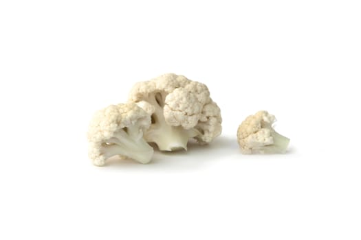 Fresh cauliflower cabbage vegetable on white background