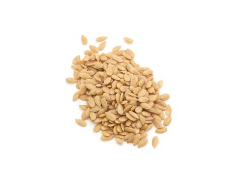 flax seed spices isolated on white background