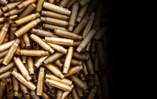 Shotgun cartridges close-up background concept