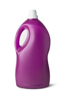 Pink plastic bottle on white background. With clipping path