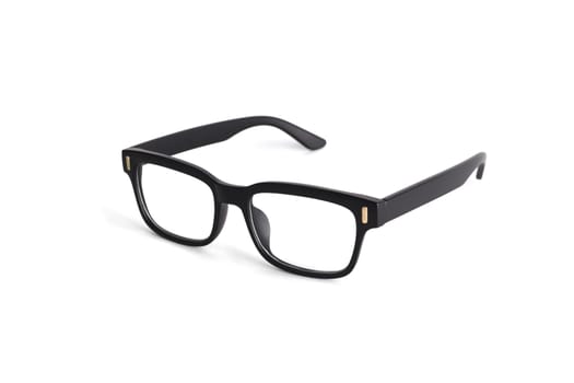 Black Eye Glasses Isolated on White