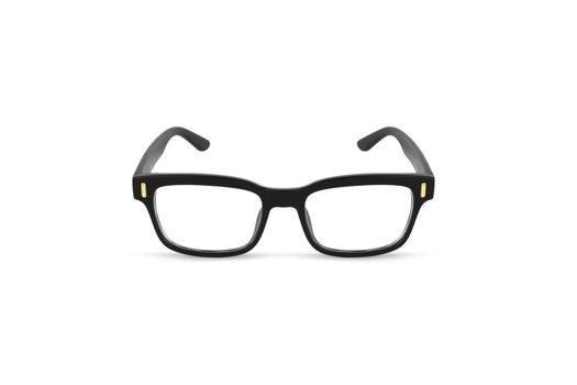 Black Eye Glasses Isolated on White