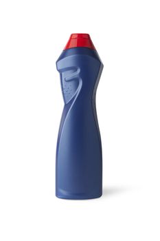 Plastic bottle. Blue color isolated on white background. With clipping path