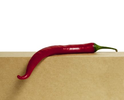 Red chilli pepper isolated on white. Clipping Path