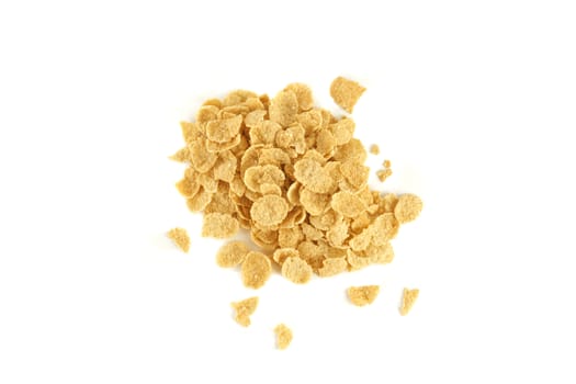 Corn flakes isolated on white background