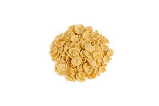 Corn flakes isolated on white background