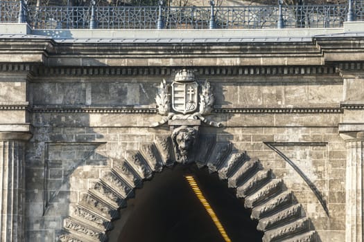 Adam Clark Tunnel under Castle Hill in Budapest, Hungary