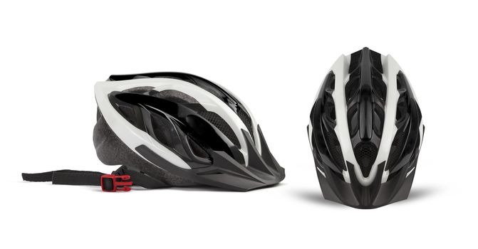 Bicycle Helmet, Head Safety. Side and top.