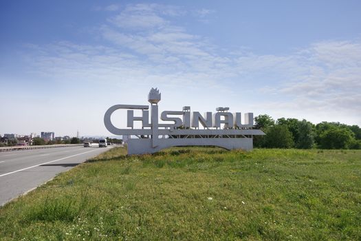 CHISINAU, MOLDOVA- JULY 13, 2016: Landmark the city of Chisinau. Boundary of the city of Chisinau.