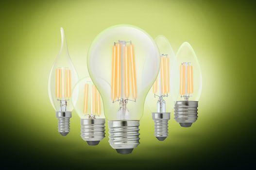 LED filament light bulb Pure White 4000K.