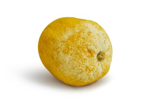 Tainted lemon on a white background. With clipping path