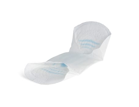 Female hygiene pad on a white background. With clipping path.