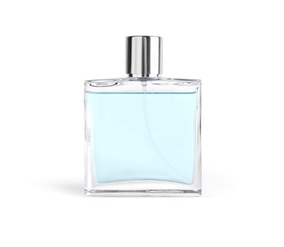 Perfume in beautiful bottle isolated on white with clipping path
