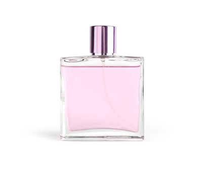 Perfume in beautiful bottle isolated on white with clipping path