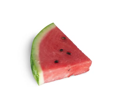 Watermelon slice isolated on the white background. With clipping path