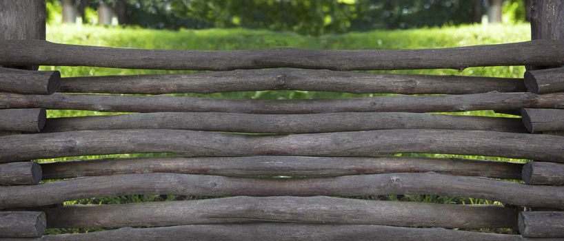 Old wooden fence. With clipping path