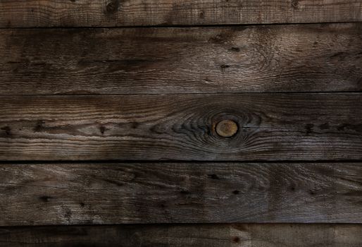 Wooden Background old panel with rusty nails. Wood texture.