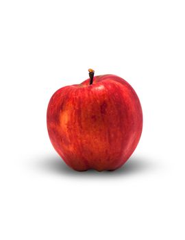 Ripe red apple. Isolated on a white background. With clipping path.