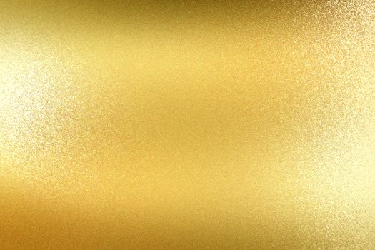 Abstract background, glowing gold wall surface