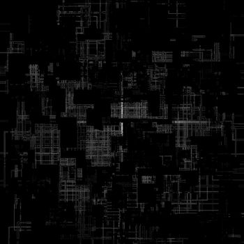 Abstract geometric pattern with white lines on black background. Pattern for motion design