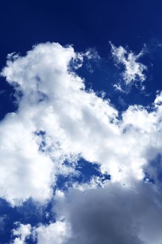 Nice natural background with white clouds against blue sky