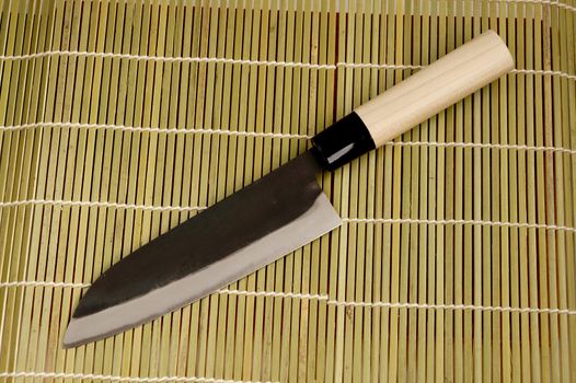 Knife cook universal with a blade like Santoku 