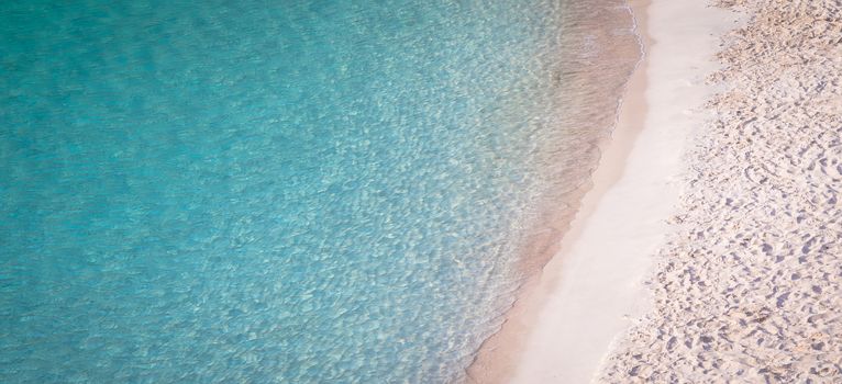 MENORCA, SPAIN - June 29, 2018: The most beautiful beach in Menorca during first hours of the day (07:00), summer season