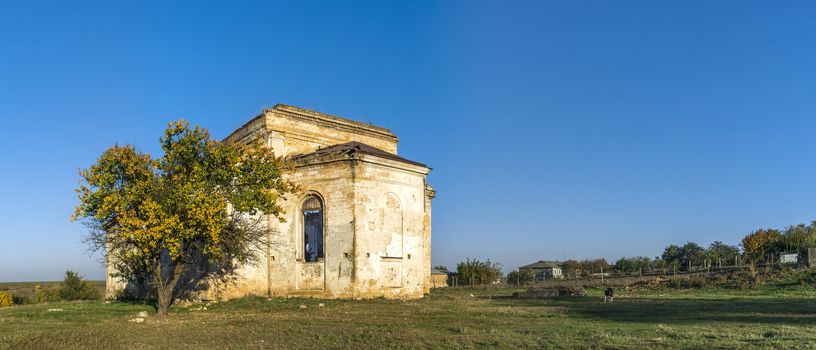 Abandoned Catholic church of the Nativity of the Blessed Virgin Mary in the village of Kamenka, Odessa region, Ukraine