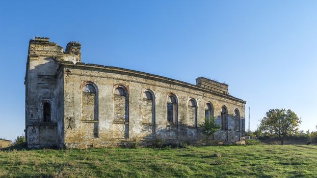 Abandoned Catholic church of the Nativity of the Blessed Virgin Mary in the village of Kamenka, Odessa region, Ukraine