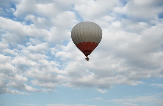 Hot air balloon flying in the sky