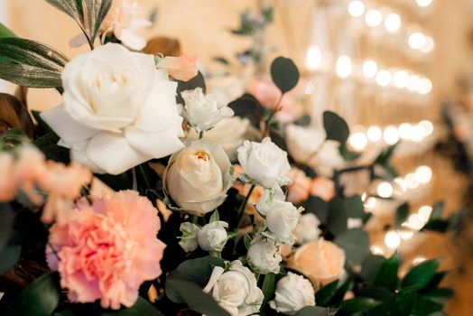 wedding ceremony area, arch chairs decor