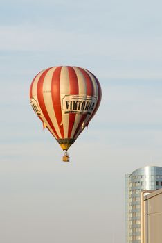 Olomouc Czech Rep, 18th August 2017. Hot air balloons flying over the city of Olomouc.