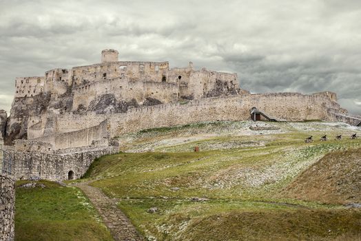 Ruin of Spis castle, Spissky hrad Slovakia Europe