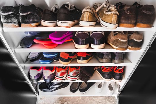 shoe rack for man many sneakers shelves