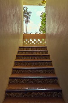 Colorful mexican staircase