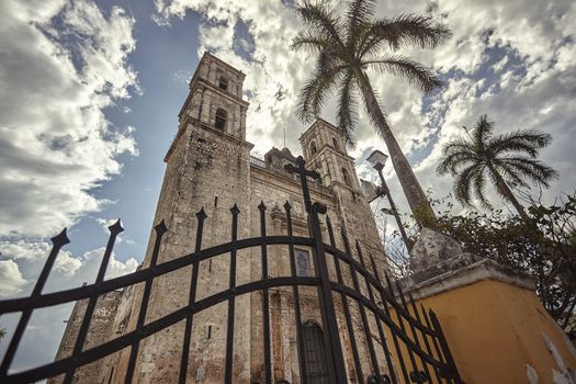 Church of San Servasio in Valladolid seen from below