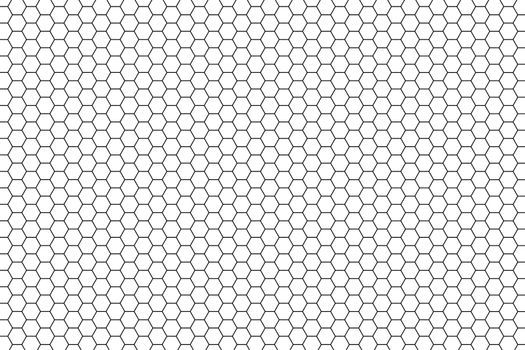Abstract pattern background, black hexagon outline with grill mesh