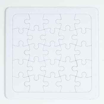 the empty and completely white puzzle