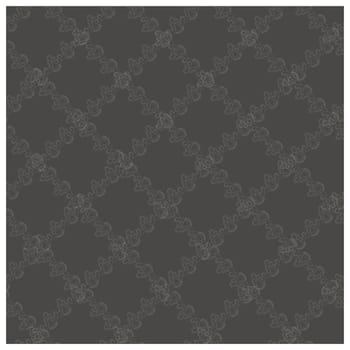 Seamless pattern of lace rhombuses. Geometric dark background jewellery ornament style illustration.  Sketch wrapping paper, texture, background vector fill.