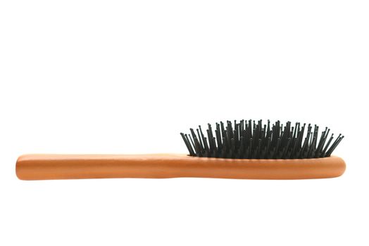 Hair brush isolated on white background.