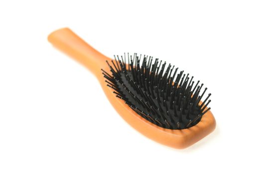 Hair brush isolated on white background.