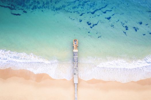 Collaroy Beach Australia on Sydney's northern beaches.  Aerial perspective