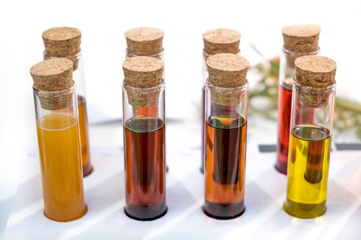 oil specimen liquid test tube urine samples vials